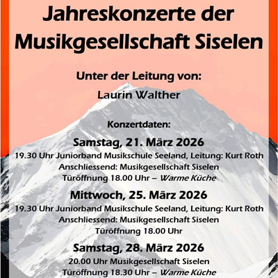 Jahreskonzerte Musikgesellschaft Siselen mit der Juniorband