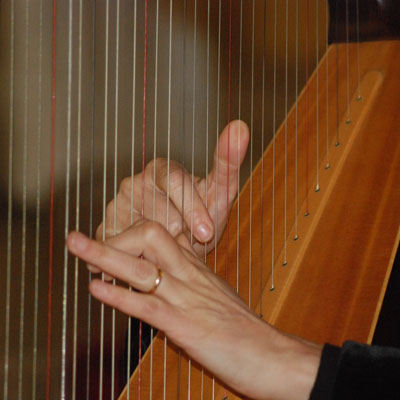 Musizierstunde Harfe